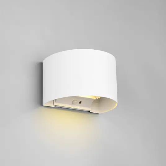 Applique da esterno a LED Talent, bianco, larghezza 16 cm, sensore Esclusivo