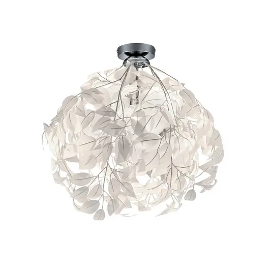 Compra Oggi Stesso Plafoniera Leavy, Ø 38 cm, cromo/bianco, plastica