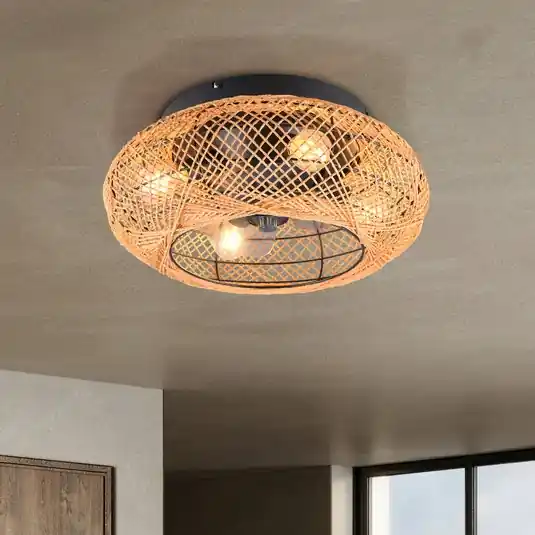 Ventilatore da soffitto Lillesand con luce, silenzioso, Ø 50 cm, telecomando Offerta Limitata