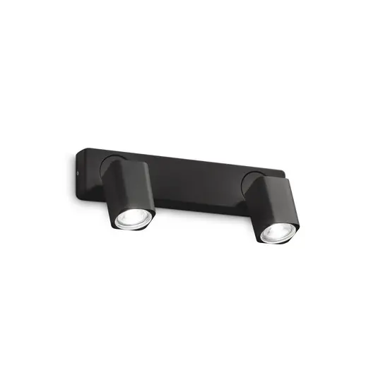 Offerta Speciale Ideal Lux fatto da parete Rudy Square, nero, 2 luci, metallo