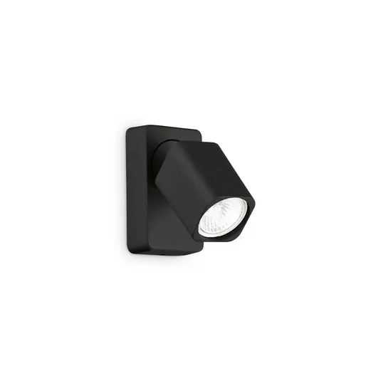 Bestseller Ideal Lux fatto da parete Rudy Square, nero, 1 luce, metallo
