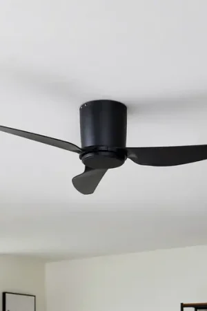 Ventilatore da soffitto Lindby Aulo, nero, DC, silenzioso, Ø 123 cm Pagamento Sicuro