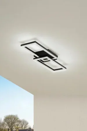 Bestseller Lindby Plafoniera LED da esterni Finian, 64 cm x 21 cm, CCT dimmerabile