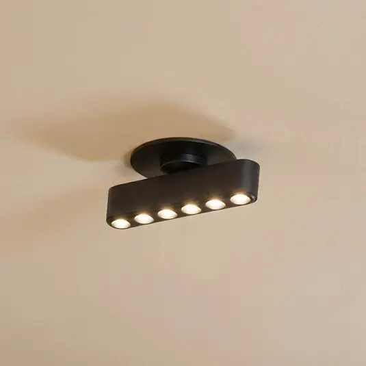 Popolare Lindby luci LED da incasso Eldrin, nera, punti luce, 13,1 cm