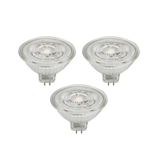 Spedito Oggi Lampadina LED a riflettore GU5.3 4.9W 500lm 36° clear 827 set di 3 Prios