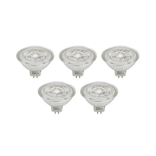 Lampadina LED a riflettore GU5.3 4.3W 345lm 36° clear 830 set di 5 Prios Prezzo Ridotto