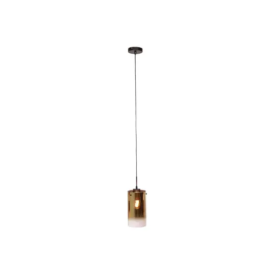 Lampada a sospensione Ventotto, nero/oro, Ø 15 cm, vetro Must-Have