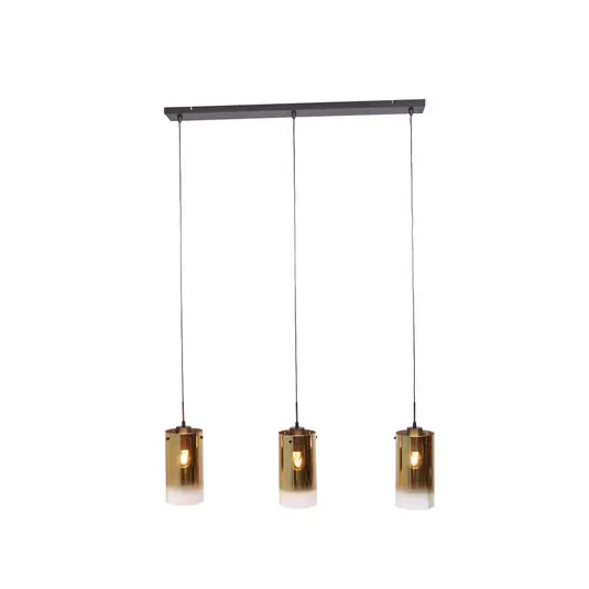 Non Perdere Lampada a sospensione Ventotto, nero/oro, lunghezza 105 cm, a 3 luci in