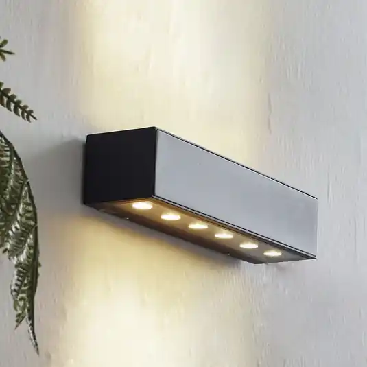 Lucande applique da esterni LED Selim, lunghezza 30 cm, nero Compra Oggi Stesso