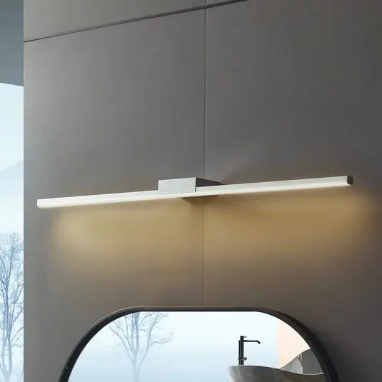 Prezzo Di Fabbrica Lucande Luce per specchio a LED Kivana, cromo, metallo, 90 cm, IP44