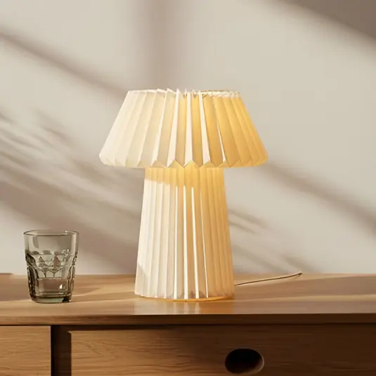 Lampada da tavolo Lindby Magali, bianco, carta, Ø 34 cm, E14 Spedizione Espresso