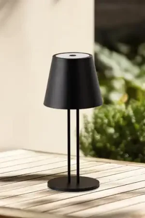 Bestseller Lindby Lampada da tavolo ricaricabile a LED Janea TWIN, nero, metallo