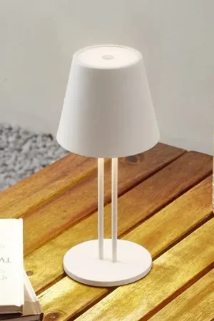 Vendita Finale Lindby Lampada da tavolo ricaricabile a LED Janea TWIN, bianco, metallo