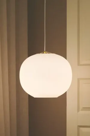 Lampada a sospensione Navone, bianco, vetro, Ø 40 cm, a 1 luce Offerta Limitata