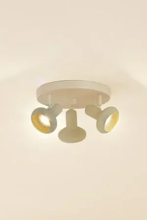 Bestseller Lindby Huby, faretto da soffitto a 3 luci, crema/verde chiaro, ferro