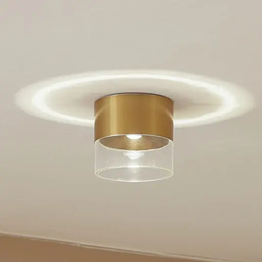 Plafoniera Lindby Dalila, oro, Ø 10 cm, alluminio Offerta Limitata