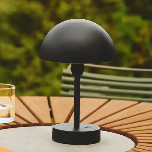 Lampada da tavolo a LED ricaricabile Ellen To-Go, nero, alluminio Ultima Occasione
