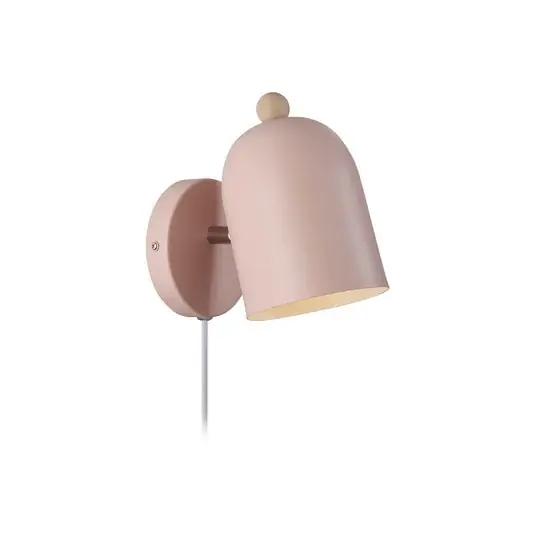 Applique Gaston con cavo e spina, metallo, rosé Pagamento Sicuro
