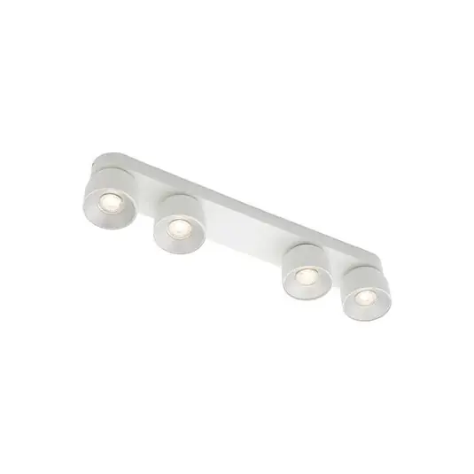 Faretto Pitcher, bianco/argento, a 4 luci, metallo, GU10 Offerta Limitata