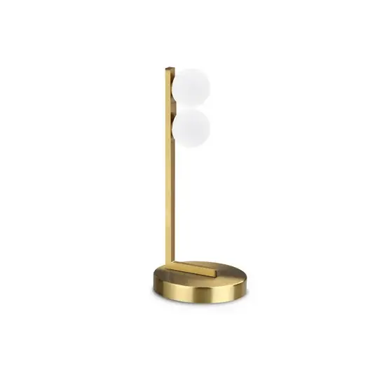 Ideal Lux Lampada LED da tavolo Ping Pong ottone a 2 luci vetro metallo Promozione