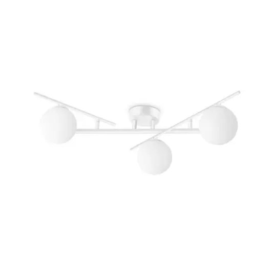 Ideal Lux Atlas plafoniera, bianco, a 3 luci, metallo, vetro Consegna Rapida