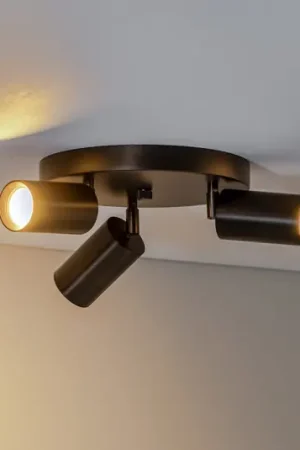 Offerta Faretto da soffitto Sado, a 3 luci, antracite, acciaio, orientabile