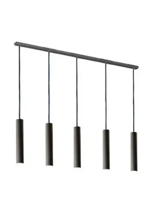 Miglior Prezzo Lampada a sospensione Brenta, antracite, acciaio lunghezza 110 cm a 5 luci