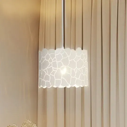 Lindby lampada a sospensione Aralena, bianco, metallo, Ø 26 cm Soddisfatti O Rimborsati