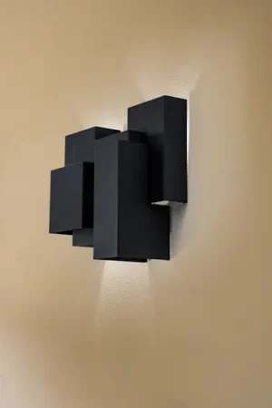 Nuova Collezione Applique a parete, nero, 5 x G9, acciaio