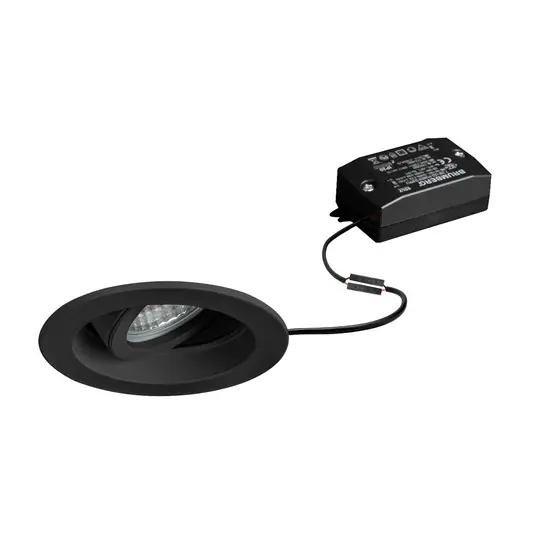 BRUMBERG Tirrel profondo faretto da incasso LED on/off 830 rotondo, nero Prezzo Scontato