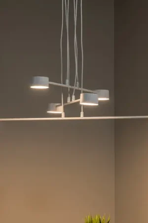 Lampada a sospensione Modus 6, acciaio, 6 luci, GX 53, bianco Super Prezzo