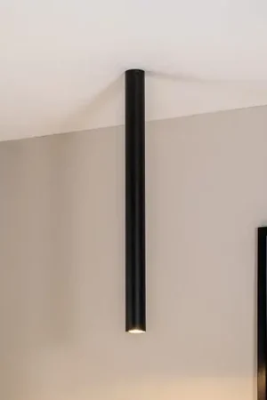 Compra Oggi Stesso Faretto da soffitto Tecno 1XXL, acciaio, GU10, altezza 80 cm, nero