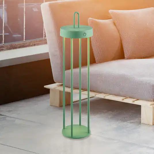 JUST LIGHT. Lampada da tavolo LED Anselm ricaricabile, verde, 50 cm, in Ultimissimo Modello