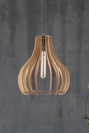 Lampada a sospensione Envostar Falou, rovere, Ø 25 cm Offerta