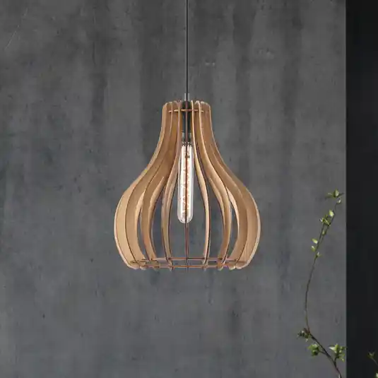 Lampada a sospensione Envostar Falou, rovere, Ø 25 cm Offerta