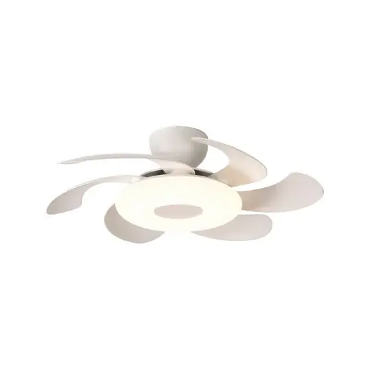 Spedito Oggi Ventilatore da soffitto LED Flower bianco, motore a corrente continua,