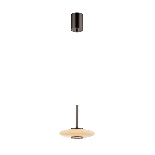 Lampada a sospensione PURE LED Vitrum marrone/vetro opale/alluminio Ø 22 cm Spedito Oggi