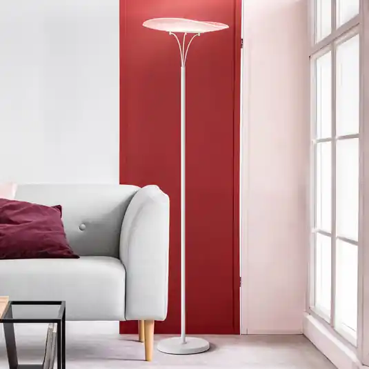 Acquista Ora Piantana LED Vela, bianco/trasparente, 175 cm, acrilico, dimmer