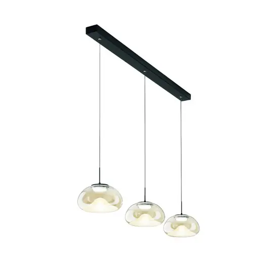 Lampada a sospensione a LED Brena, cognac, a 3 luci, dimmerabile, CCT Più Venduto