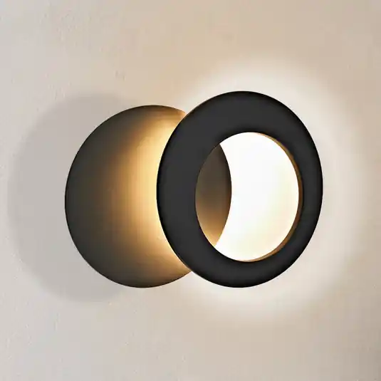 Toronto Applique a LED, nero, Ø 22 cm, alluminio, regolabile Subito Disponibile