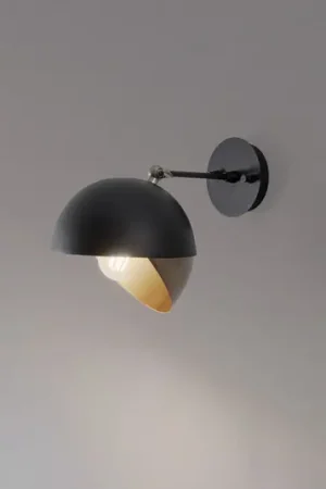 Applique Berceste 252-A, nero/oro, metallo, Ø 20 cm Offerta Del Giorno