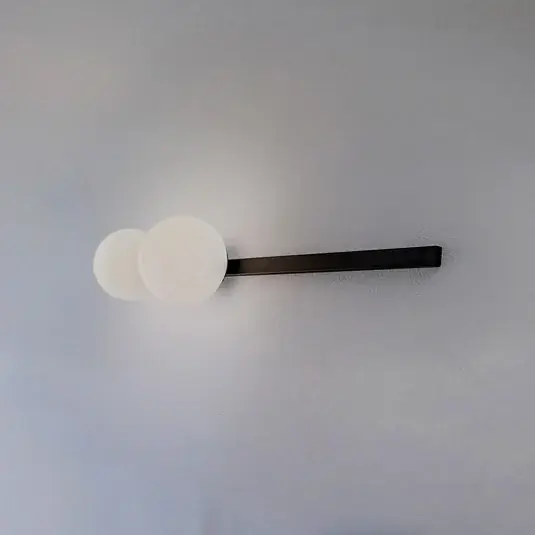 Novità Applique Garda 2, nero, metallo, vetro, a 2 luci