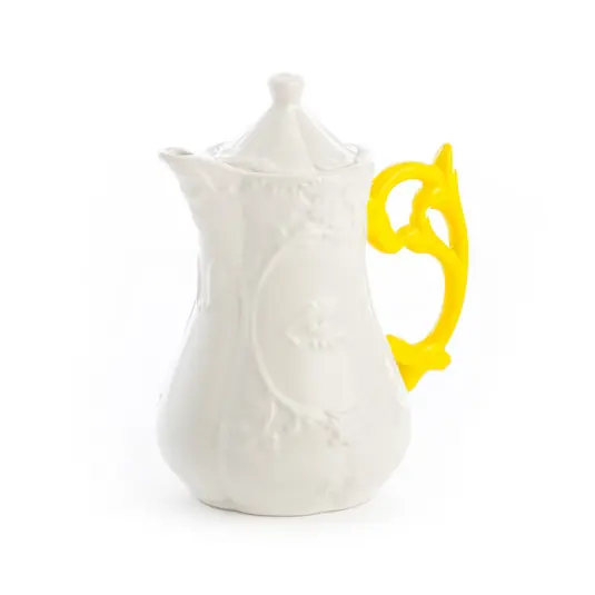 Compra Online Teiera SELETTI I-Wares, bianco/giallo, 1,2 litri, porcellana