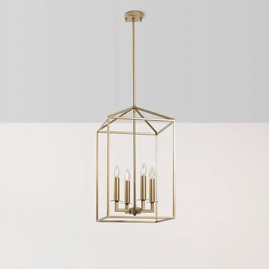 Prezzo Di Fabbrica Lampadario Till 13256, color oro, metallo, 4 luci