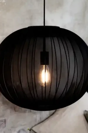 Lampada a sospensione Florence, nera, Ø 50 cm, nylon Ordina Subito