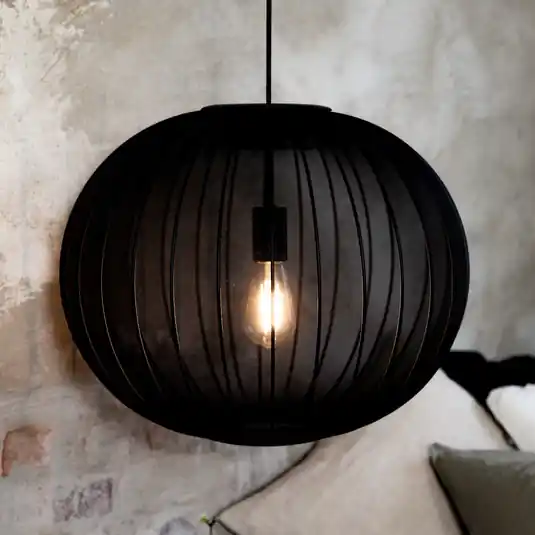 Lampada a sospensione Florence, nera, Ø 50 cm, nylon Ordina Subito