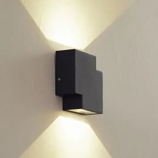 Lindby applique da esterni LED Fendir, nero, alluminio, 10,5 cm Nuovo Arrivo