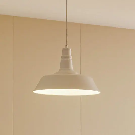 Offerta Del Giorno Lindby lampada a sospensione Laylan, bianco, Ø 36 cm, metallo