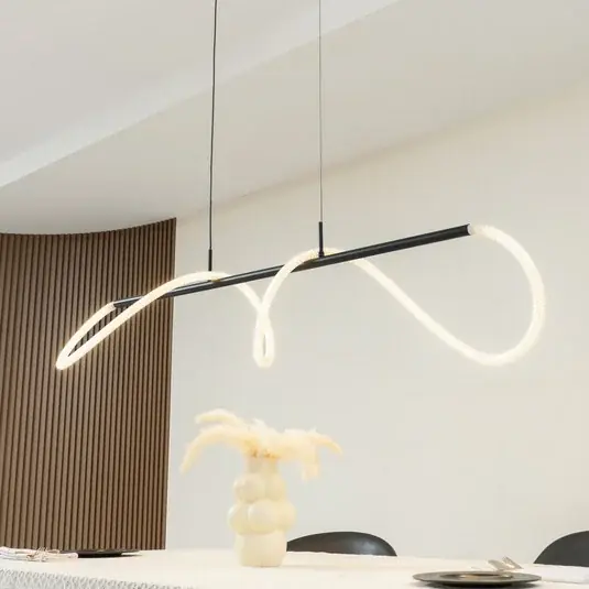 Ultima Occasione Lucande Lampada a sospensione Kisune, bianco/nero, metallo