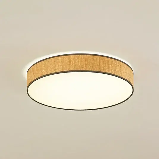 Lindby Plafoniera LED Jutis, beige, alghe, Ø 50 cm Miglior Prezzo